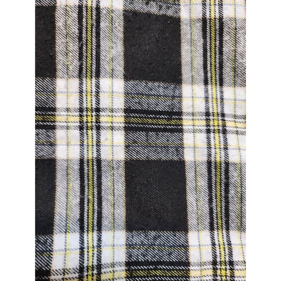 La Miel Womens Large Green Shirt Colorblock Plaid Flannel Shacket Farm Western - Picture 7 of 16